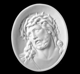 SYNTHETIC MARBLE OVAL WITH CHRIST